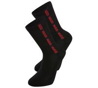 Basicsocken HUGO UNDERWEAR "3P QS RIB TAPE MD", Herren, Gr. 43-46, schwarz 001, Materialmix, Socken, mit Rippdetails (15384529-43) schwarz 001