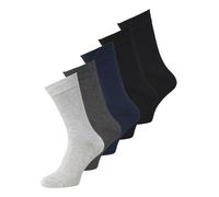 Socken mit Stretch-Anteil im 5er-Pack One Size men Mittelgrau meliert