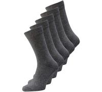 Basicsocken JACK & JONES "JACJENS SOCK 5 PACK NOOS", Herren, grau (dk grau melange), Baumwollmischung, meliert, Socken (70777325-0) dk grau melange