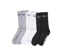 Basicsocken KARL KANI "Karl Kani Karl Kani Signature Socks (6 Pack)", Damen, Gr. 35-38, schwarz, grau, weiß, 70% Baumwolle, 22% Polyimid, 8% Elasthan, normal, Socken (12551464-35) schwarz, grau, weiß