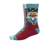 Basicsocken URBAN CLASSICS "Urban Classics Unisex Christmas Nutcracker Socks 3-Pack", Damen, Gr. 35-38, multicolor, Baumwolle, Elasthan, Polyester, normal, Socken (57630044-35) multicolor