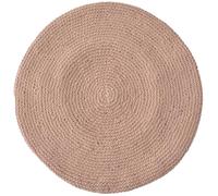 Baskenmütze Damen Barett Herren Beret Häkelmütze Strickmütze aus 100% Baumwolle Barrett für Sommer & Winter Rosa Beige