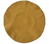 Baskenmütze Damen Barett Herren Beret Häkelmütze Strickmütze aus 100% Baumwolle Barrett für Sommer & Winter Gelb Beige