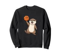 Basketball Fan Lustiger Otter Kinder Cartoon Motiv Sweatshirt