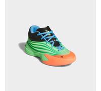 Basketballschuh ADIDAS PERFORMANCE "DAME X KIDS", Mädchen, Gr. 38,5, blau (lime burst, signal coral, blau burst), Synthetik, Textil, Schuhe, Signature-Schuh von Damian Lillard (43486510-38,5) lime bur