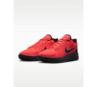 Basketballschuh NIKE "LeBron Witness 9", Herren, Gr. 47, rot (bright crimson, schwarz, smoke grau), Leder, Schuhe (43372149-47) bright crimson, schwarz, smoke grau