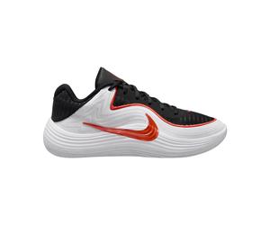 Basketballschuh NIKE "Precision 8 Low", Herren, Gr. 47, schwarz, picante rot, weiß, Synthetik, Textil, Schuhe (95448045-47) schwarz, picante rot, weiß