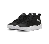 Basketballschuh PUMA "Court Pro 3 Mid Basketballschuhe Jugendliche", Kinder, Gr. 32.5, schwarz-weiß (schwarz, weiß), Obermaterial: Synthetik, Textil. Futter: Textil. Innensohle: Textil. Laufsohle: Gum