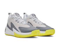 Basketballschuh UNDER ARMOUR "CURRY 3Z 25 SDE", Herren, Gr. 44, halo gray, lumin gelb, titan gray, Leder, Synthetik, Textil, Schuhe (40292444-44) halo gray, lumin gelb, titan gray