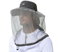 Bassdash UPF 50+ Moskito Sonnenhut mit verstecktem Kopfnetz und Nackenschutz für Herren Damen Angeln Wandern Camping