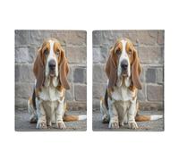 Basset Hound Reisepasshülle, ultradünn, PU-Leder, Reisedokumenten-Organizer, kompakt, Premium, internationaler US-Pass, Schutzhülle für Damen und Herren