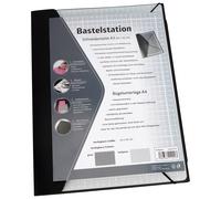 Bastelstation hellgrau (34 x 25 x 2 cm / faltbare Schneidematte A3 + Bügelunterlage A4)