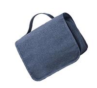 BATHVEVE 1 Stück wasserdichte Kosmetiktasche für Reisen Faltbare Aufbewahrungstasche aus Dunkelblau Praktischer Toilettenbeutel für Männer und für Make Up und Pflegeprodukte