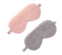 BATHVEVE 2stücke Plüsch-schlafaugenmasken Augenklappen Aus Plüsch Und Satin Lichtdichte Augenabdeckungen Für Reisen Und Schlaf