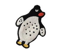 BATHVEVE Bestickter Aufnäher Pinguin Cartoon Flicken zum Aufbügeln aus Stoff für Bluse und Jeansjacke Dekorativ und Abdecken von Löchern Geeignet
