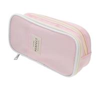 BATHVEVE Großes Federmäppchen in Rosa aus Canvas mit Großer Kapazität und Organisiertem Innenfach Kompakt und Leicht zu Reinigen für Schule und Büro