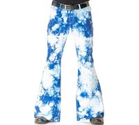 Batik Schlaghose 70er Hippie Style blau weiß 30/32