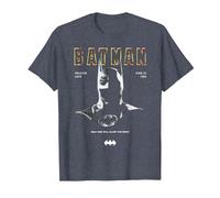 Batman 1989 Cowl 85th Anniversary T-Shirt, Herren, Blau Meliert, XXL