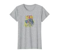 Batman and Robin In The Spotlight T-Shirt, Damen, Grau Meliert, XXL