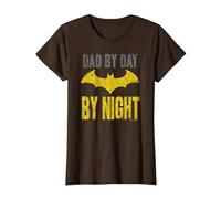 Batman Dad by Day Papa bei Tag, Batman by Nacht T-Shirt, Damen, Braun, M