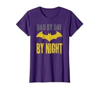 Batman Dad by Day Papa bei Tag, Batman by Nacht T-Shirt, Damen, Violett, XXL