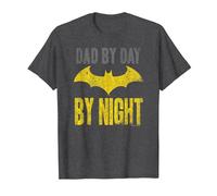 Batman Dad by Day Papa bei Tag, Batman by Nacht T-Shirt, Herren, Anthrazit Meliert, XXL