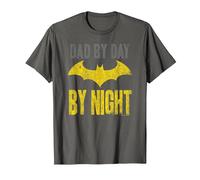 Batman Dad by Day Papa bei Tag, Batman by Nacht T-Shirt, Herren, Anthrazit, XXL