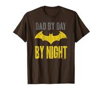 Batman Dad by Day Papa bei Tag, Batman by Nacht T-Shirt, Herren, Braun, S