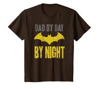 Batman Dad by Day Papa bei Tag, Batman by Nacht T-Shirt, Kinder, Braun, 140