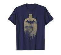 Batman Gold Silhouette T Shirt T-Shirt, Herren, Marineblau, XXL