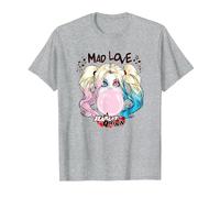 Batman Harley Quinn Mad Love T-Shirt, Herren, Grau Meliert, XXL