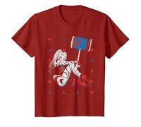 Batman Harley Quinn Playing Card Suit Camiseta T-Shirt, Kinder, Cranberry, 152