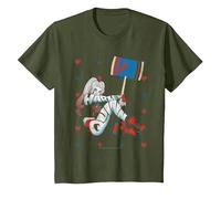 Batman Harley Quinn Playing Card Suit Camiseta T-Shirt, Kinder, Olivgrün, 140