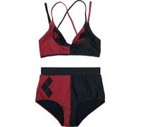 Batman Harley Quinn Stars and Diamonds Bikini-Set rot schwarz in XXL