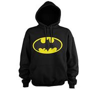 Batman Herren Felpa Con Cappucccio Kapuzenpulli, Black, XXL