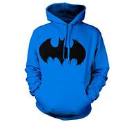 BATMAN Herren Felpa Con Cappucccio Kapuzenpulli, Blue, XXL