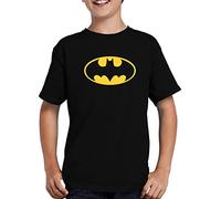 Batman Logo T-Shirt Kinder 122/128 Schwarz