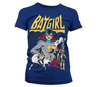 BATMAN Offizielles Lizenzprodukt Batgirl - Hero Or Villain Damen T-Shirt (Marineblau), XX-Large