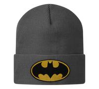 Batman Offizielles Lizenzprodukt Patch Beanie Beanie (Dunkelgrau), One Size