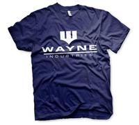 BATMAN Offizielles Lizenzprodukt Wayne Industries Logo Herren T-Shirt (Marineblau), XX-Large
