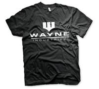 BATMAN Offizielles Lizenzprodukt Wayne Industries Logo Herren T-Shirt (Schwarz), XX-Large