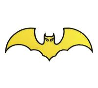 Batman Patch | Superhero Aufbügler zum annähen/aufbügeln Fledermaus Logo Superhelden Comics Fan | Batmen Abzeichen für Helden Uniform 120x50mm