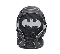Batman Schulrucksack rund 3 Taschen 31 x 43 x 24 cm - Reflektierende Einsätze silber