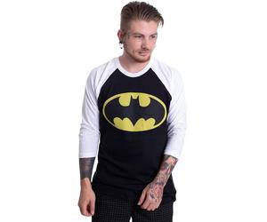 Batman - Signal Logo Baseball White - Longsleeve - Weiß - L - 100% Baumwolle Weiß L