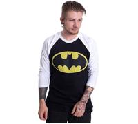 Batman - Signal Logo Baseball White - Longsleeve - Weiß - XL - 100% Baumwolle Weiß XL