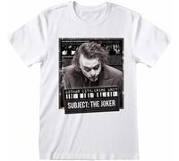 Batman The Dark Knight - Joker Mug Shot Männer T-Shirt weiß XL