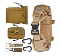 Battle Belt Pouches, Airsoft Utility Belt - Comfortable Tool Waist Security Guard Belt, Multifunctional Airsoft Utility Belt for Training, Hunting, Outdoor, Khaki, Refer to description