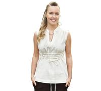 Ärmellose Mittelalter-Bluse natur "Levke" XL