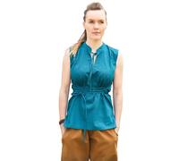 Battle-Merchant - Ärmellose Mittelalter-Bluse Levke, Hemd mit Schnürung, Schildmaid Outfit, Gewandung, LARP, Wikinger, Pirat (M, Petrol)
