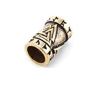 Wikinger Bartperle Valknut aus Bronze